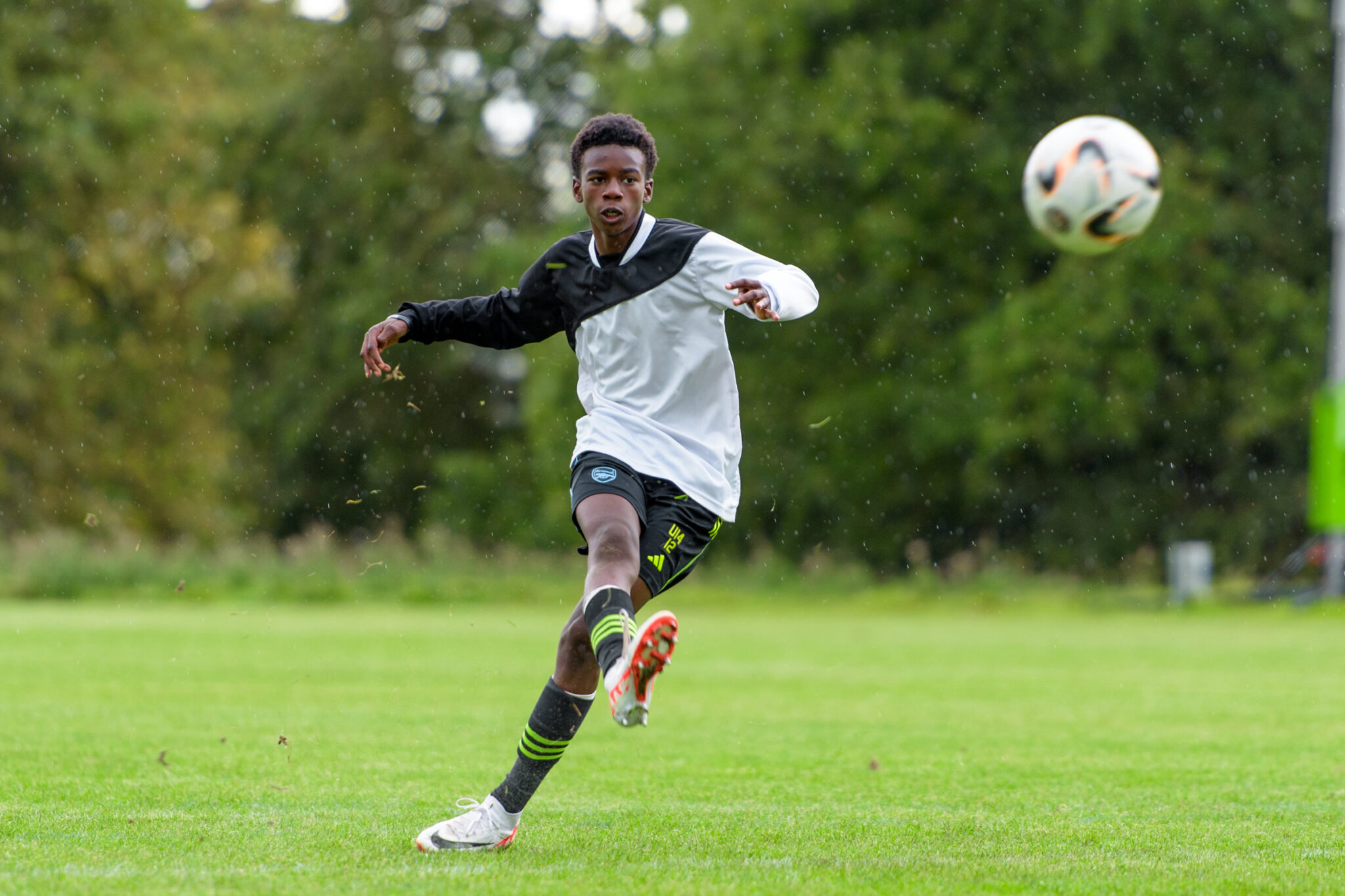 boy playing football